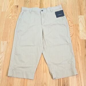 Liz Claiborn tan/cream Long shorts/ short capri size 10